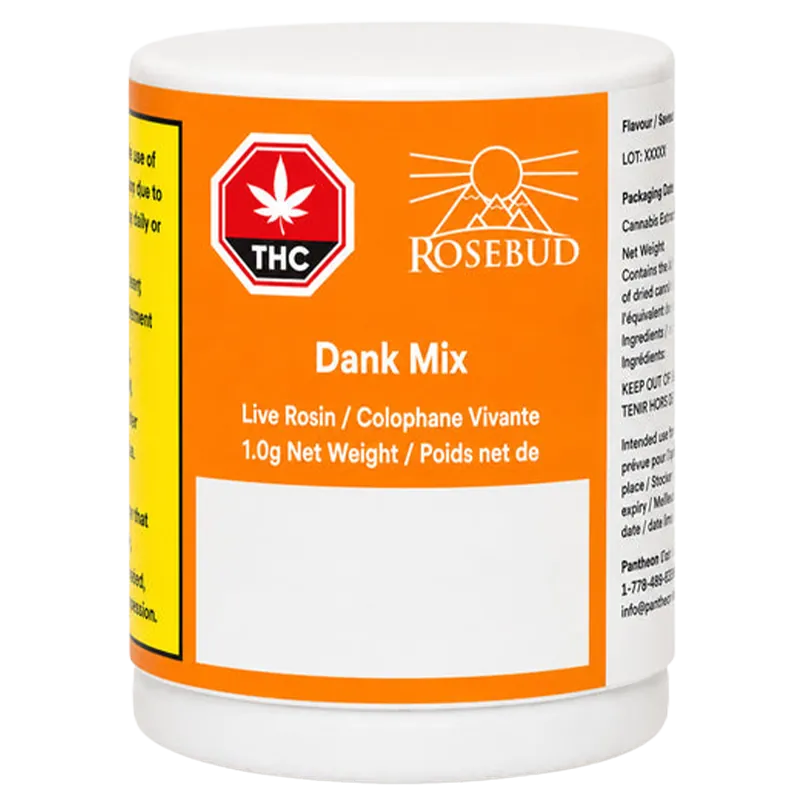 Rosebud Cannabis Farms 1 g Dank Mix Live Rosin Concentrates