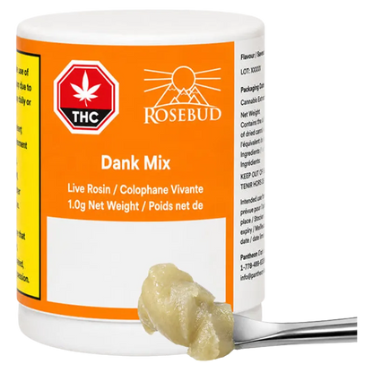 Rosebud Cannabis Farms 1 g Dank Mix Live Rosin Concentrates