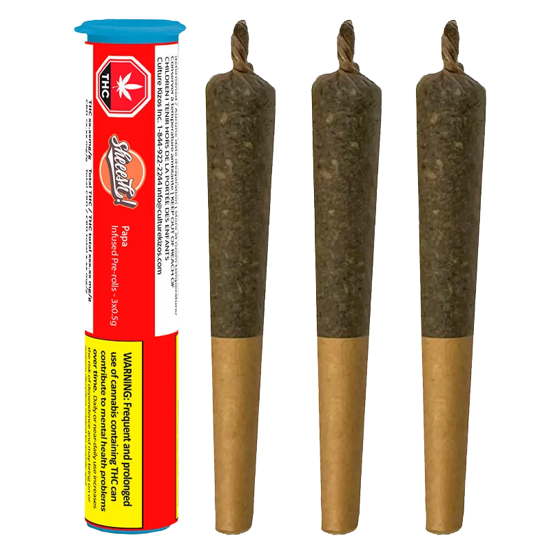 Sheeesh! 1.5 g Papa Infused PR 3 x 0.5 g Pre-Rolls