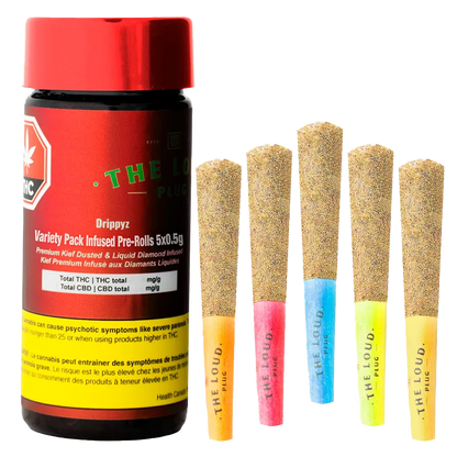 The Loud Plug 2.5 g Drippyz Variety Pack Infused PR 5 x 0.5 g Pre-Rolls