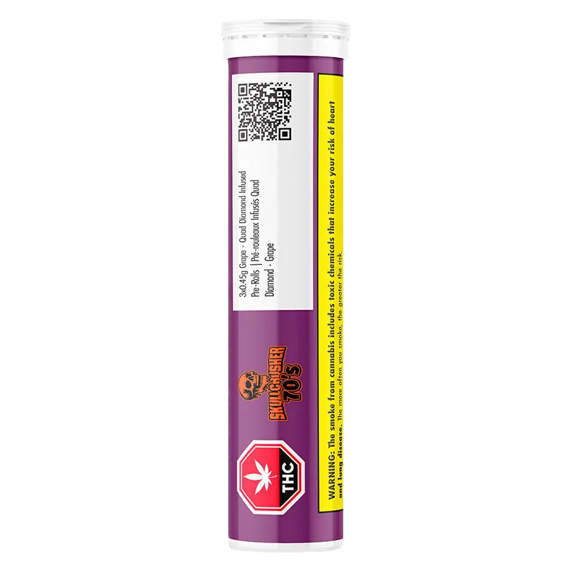 Skullcrusher 70s 1.35 g Grape Quad Diamond Infused PR 3 x 0.45 g Pre-Rolls