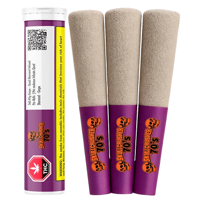 Skullcrusher 70s 1.35 g Grape Quad Diamond Infused PR 3 x 0.45 g Pre-Rolls