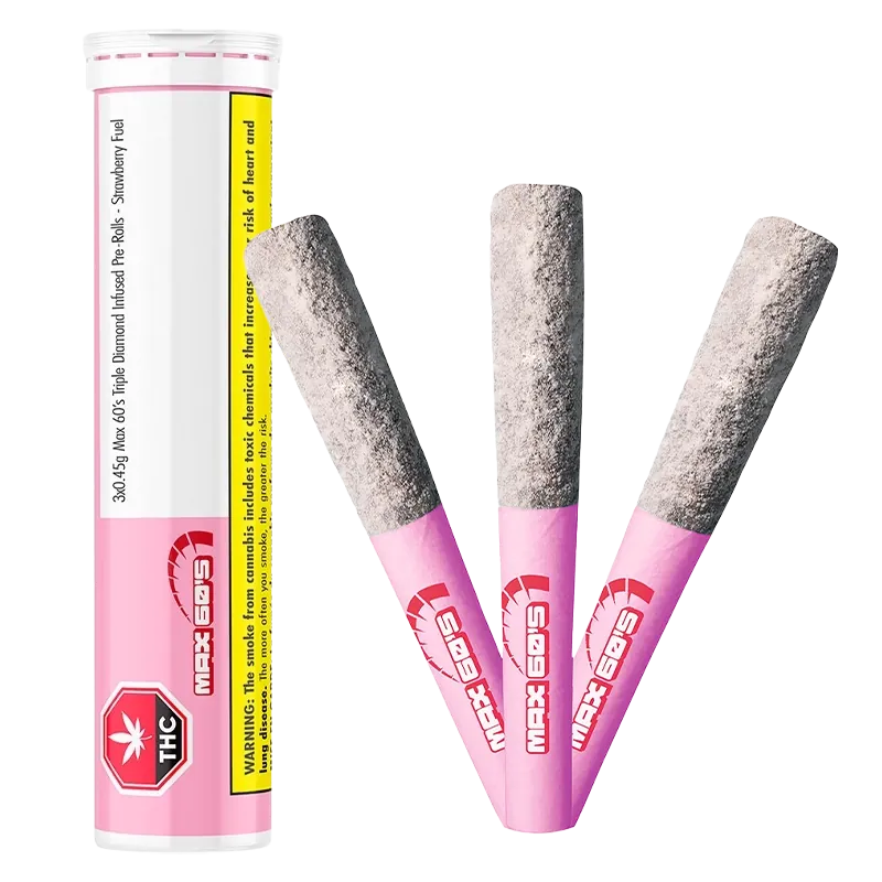 Chillbilly 1.35 g Max 60'S Strawberry Fuel Infused PR 3 x 0.45 g Pre-Rolls
