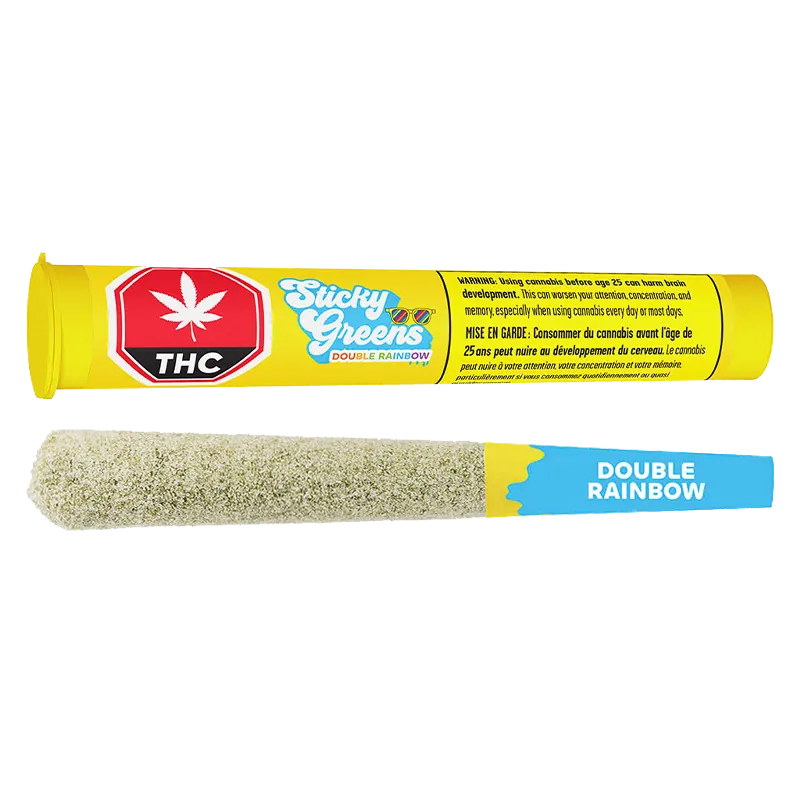 Sticky Greens 1.5 g Dbl Rainbow Infused PR 3 x 0.5 g Pre-Rolls