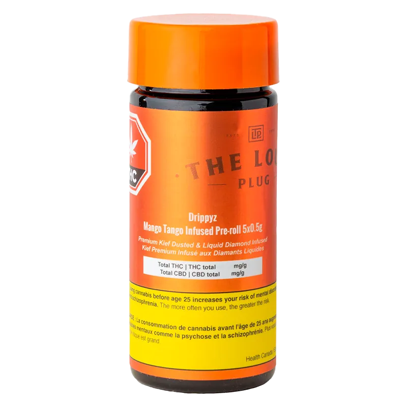 The Loud Plug 2.5 g Drippyz Mango Tango Infused PR 5 x 0.5 g Pre-Rolls
