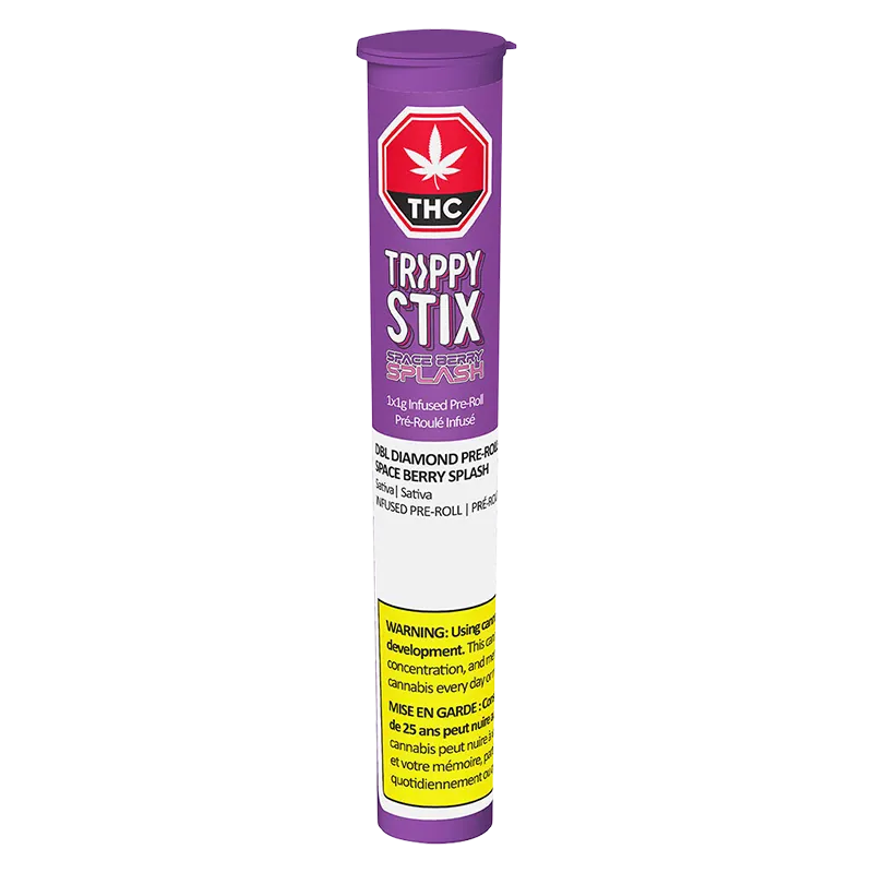 Trippy Sips 1 g Space Berry Splash Diamond Coated Liquid Diamond Infused PR 1 x 1 g Pre-Rolls