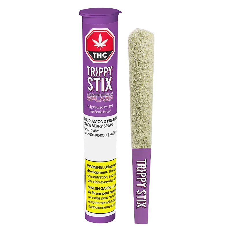 Trippy Sips 1 g Space Berry Splash Diamond Coated Liquid Diamond Infused PR 1 x 1 g Pre-Rolls