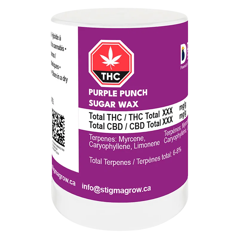 Dab Bods 1 g Purple Punch Sugar Wax Concentrates