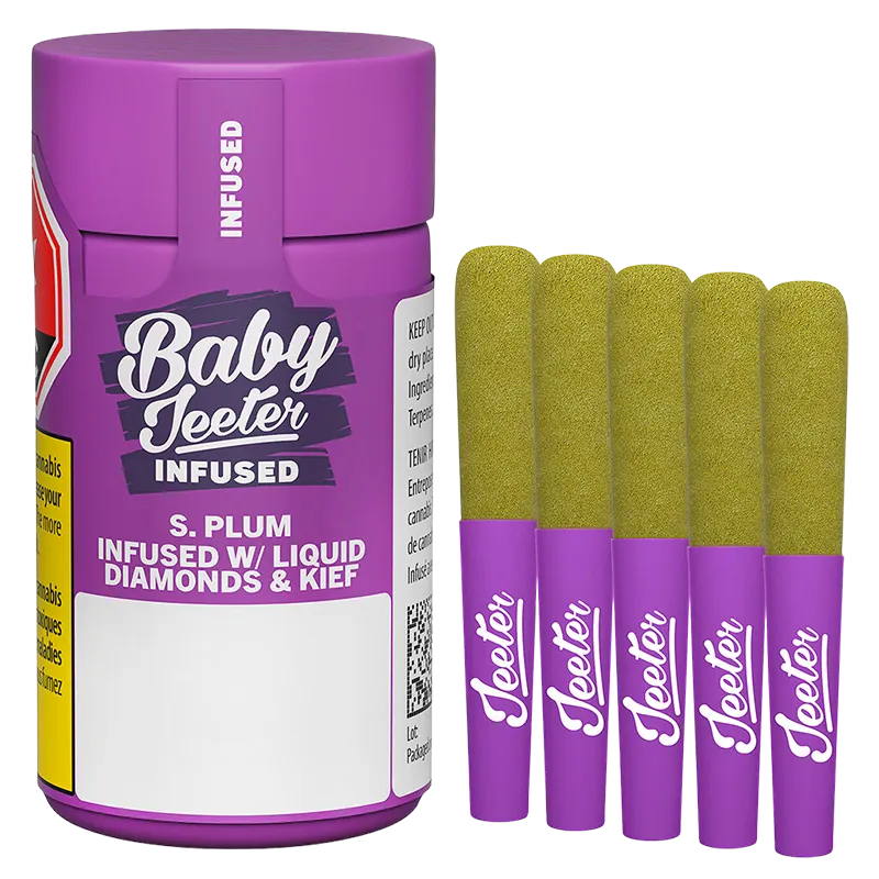 Jeeter 2.5 g Baby Jeeter S. Plum Infused PR 5 x 0.5 g Pre-Rolls