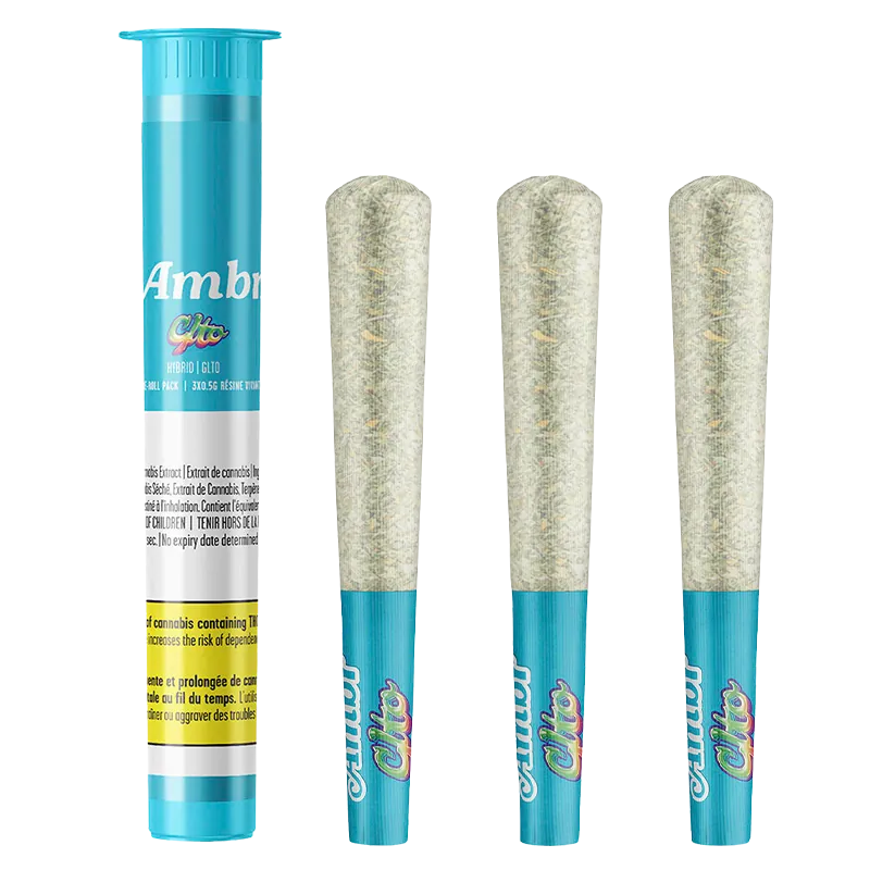 Ambr 1.5 g GLTO Live Resin Infused PR Pack 3 x 0.5 g Pre-Rolls