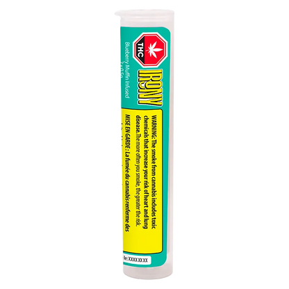 Irony 1 g Blueberry Muffin Infused PR 2 x 0.5 g Pre-Rolls