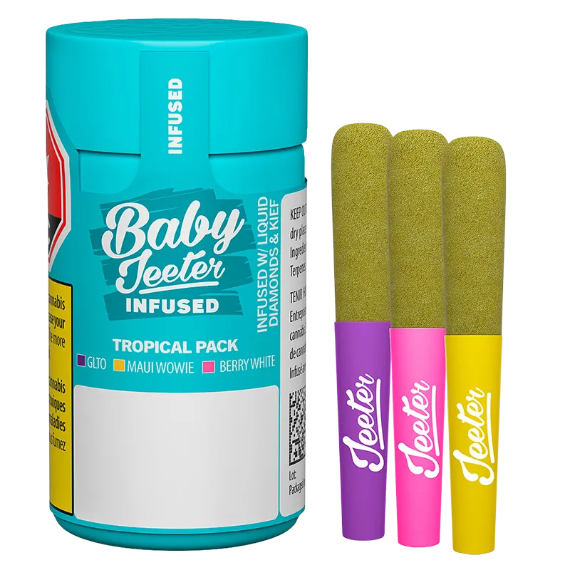 Jeeter 1.5 g Baby Jeeter Tropical Pack Infused PR 3 x 0.5 g Pre-Rolls