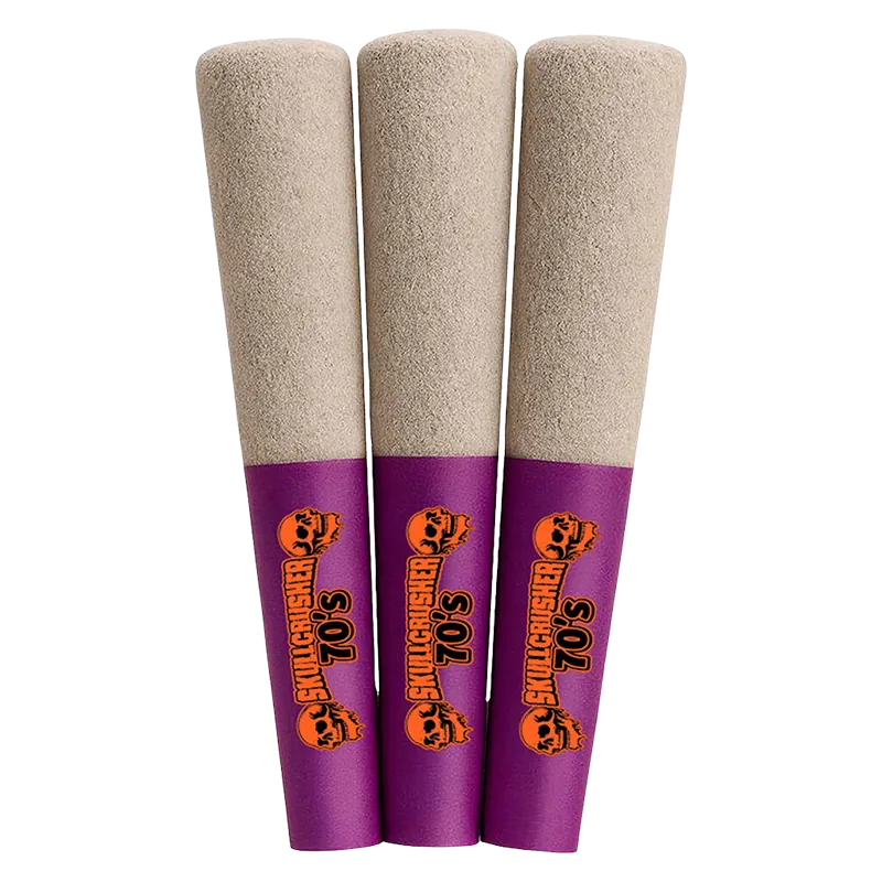 Skullcrusher 70's by RAD 1.35 g Cherry Watermelon- Quad Diamond Infused PR 3 x 0.45 g Pre-Rolls