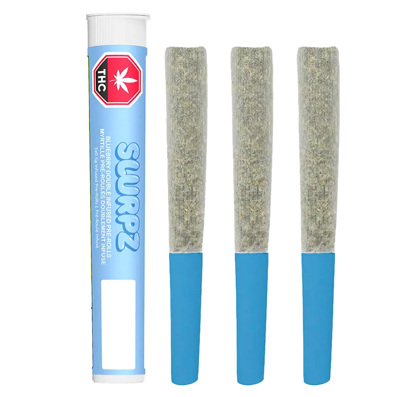 SlurpZ 1.5 g Blueberry Double Infused PRs 3 x 0.5 g Pre-Rolls