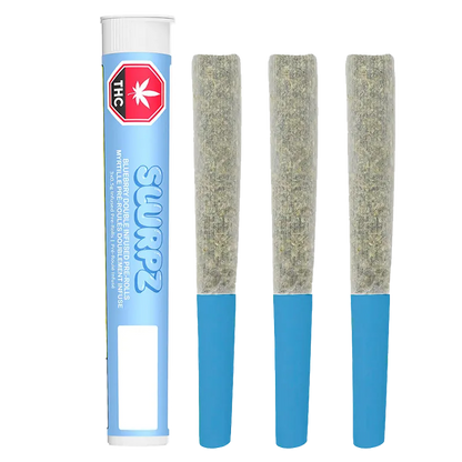 SlurpZ 1.5 g Blueberry Double Infused PRs 3 x 0.5 g Pre-Rolls