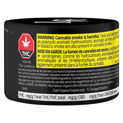1Above 1 g 73u Live Rosin Concentrates