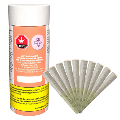 hifeelu 3.5 g Anytime Smooths CBD Kief Infused PR Pack 10 x 0.35 g Pre-Rolls