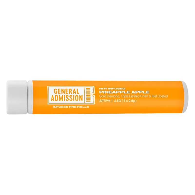 General Admission 2.5 g Pineapple Apple Hi-Fi Infused PR 5 x 0.5 g Pre-Rolls