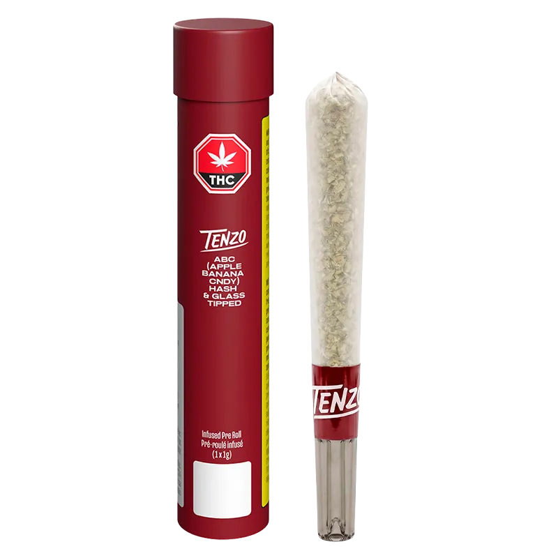 Tenzo 1 g ABC (Apple Banana Cndy) Hash & Glass Tipped Infused PR 1 x 1 g Pre-Rolls