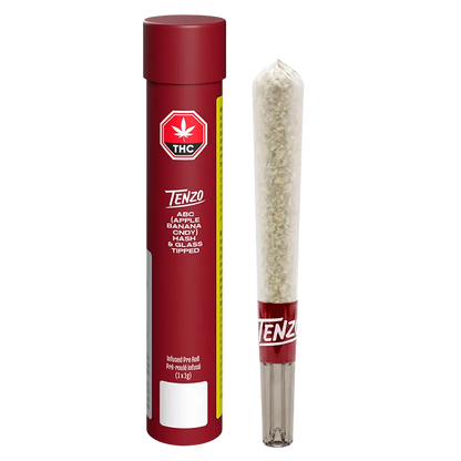 Tenzo 1 g ABC (Apple Banana Cndy) Hash & Glass Tipped Infused PR 1 x 1 g Pre-Rolls