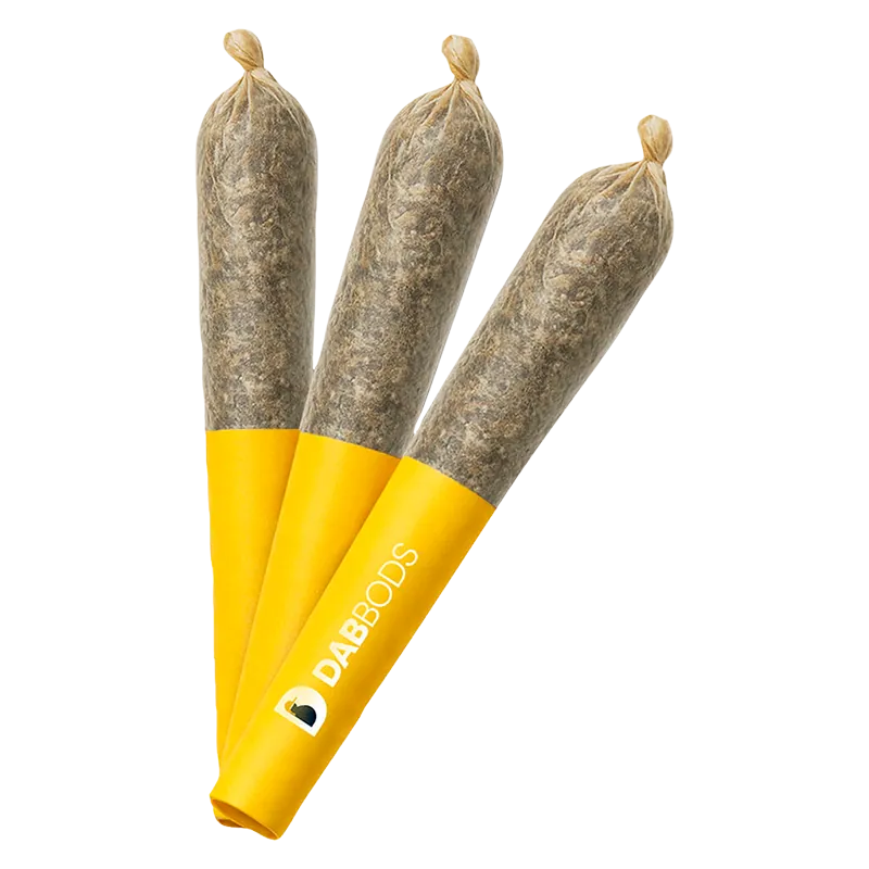 Dab Bods 1.5 g Lemonberry 60’s+ Dbl Infused PR 3 x 0.5 g Pre-Rolls
