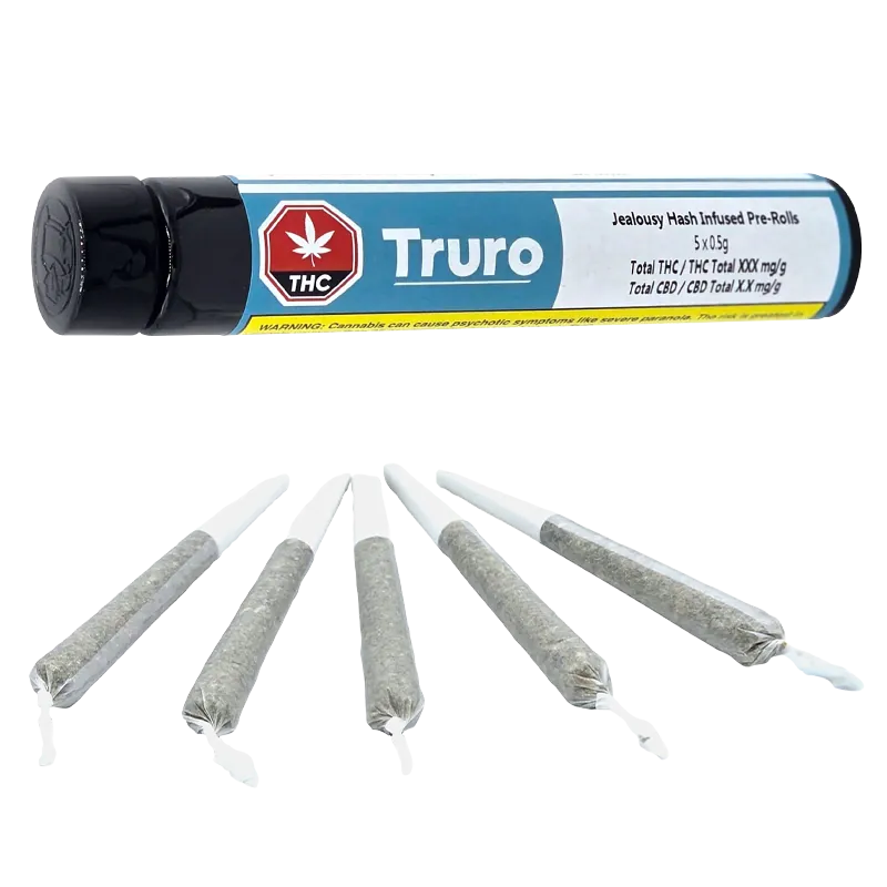 Truro 2.5 g Jealousy Hash Infused PR 5 x 0.5 g Pre-Rolls