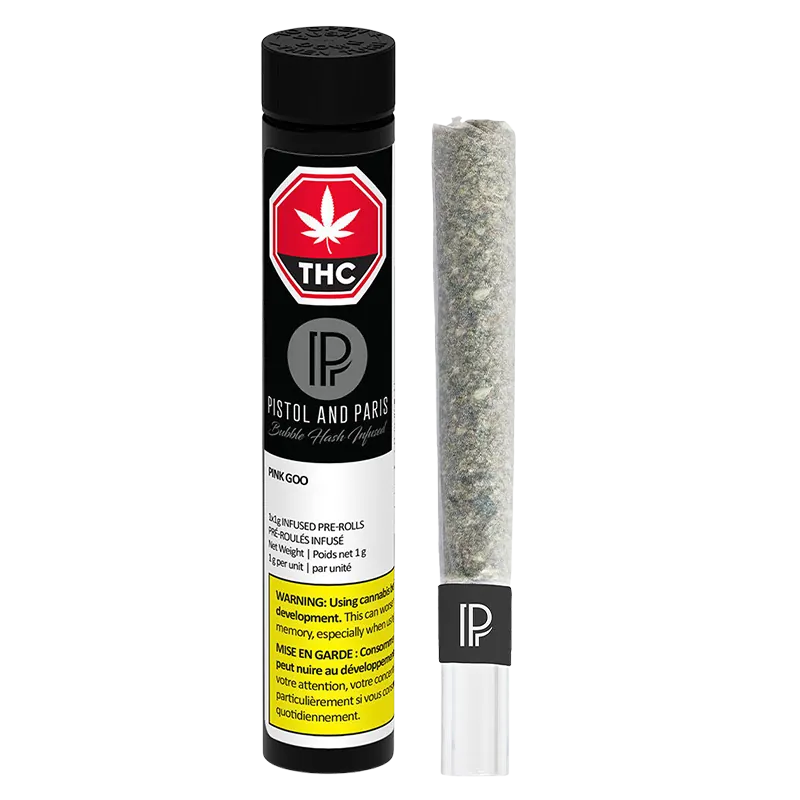 Pistol and Paris 1 g Pink Goo Bubble Hash Infused PR 1 x 1 g Pre-Rolls