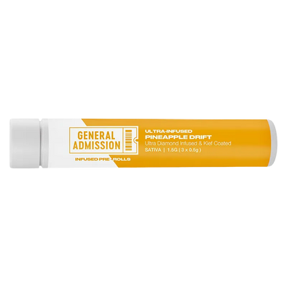 General Admission 1.5 g Pineapple Drift Diamond Infused PR 3 x 0.5 g Pre-Rolls