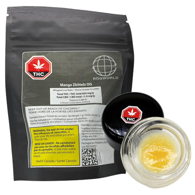 Rogworld 1 g Mango Zkittelz Og Whipped Live Resin Concentrates