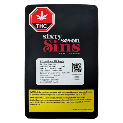 Sixty Seven Sins 1 g 67 Sindicate - Gary Satan Sugar Wax Concentrates