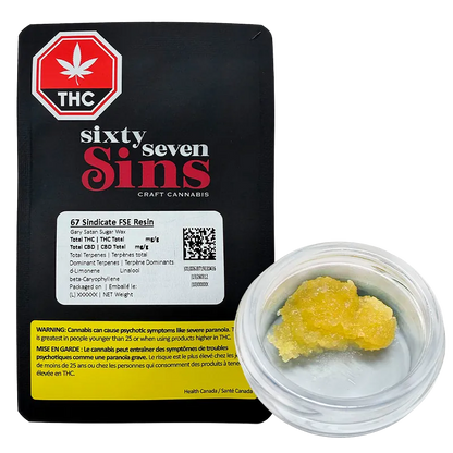 Sixty Seven Sins 1 g 67 Sindicate - Gary Satan Sugar Wax Concentrates