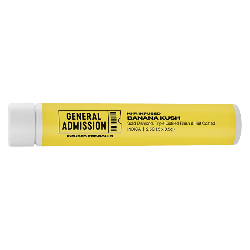 General Admission 2.5 g Banana Kush Hi-Fi Pre-Rolls