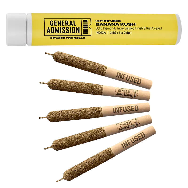 General Admission 2.5 g Banana Kush Hi-Fi Pre-Rolls