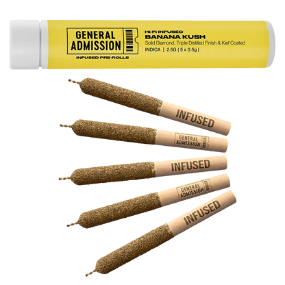 General Admission 2.5 g Banana Kush Hi-Fi Pre-Rolls