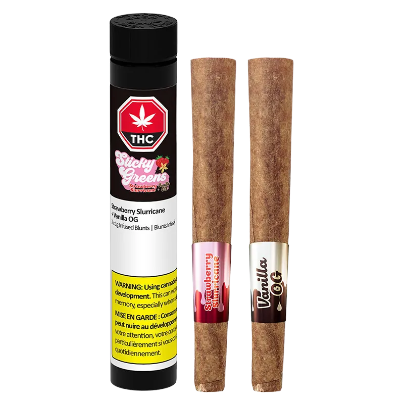 Sticky Greens 2 g Strawberry Slurricane + Vanilla OG Combo Pack Pre-Rolls