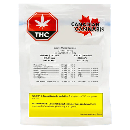 Canadian Cannabis 1 g Mango Hashplant Concentrates