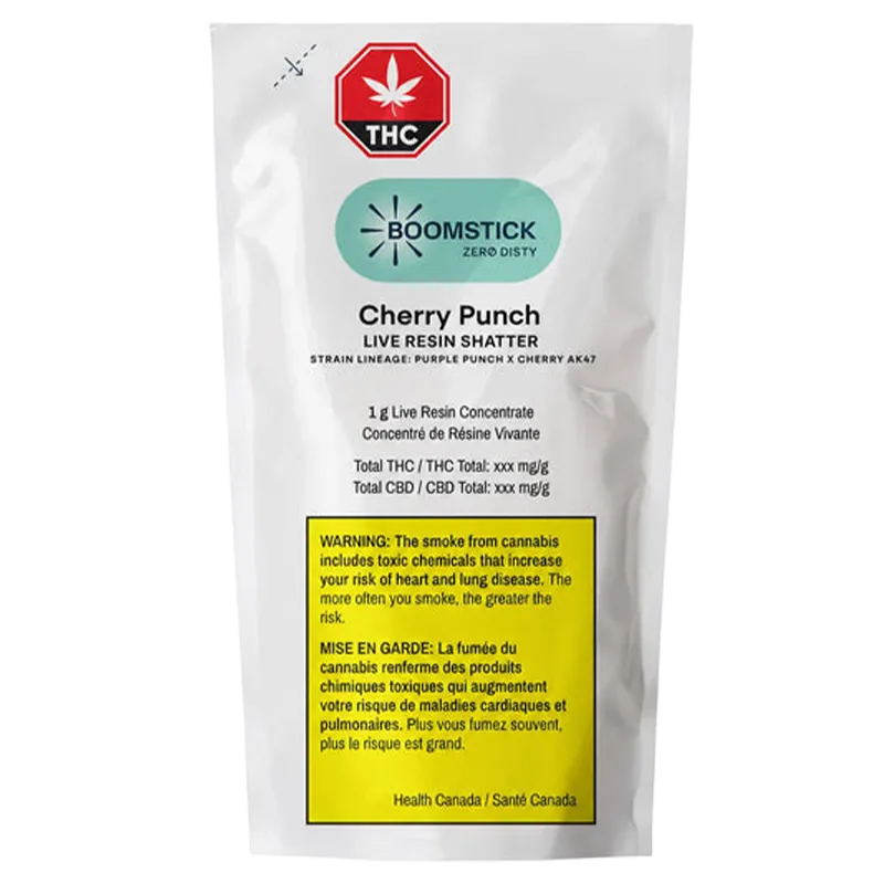 Boomstick 1 g Cherry Punch Live Resin Shatter Concentrates