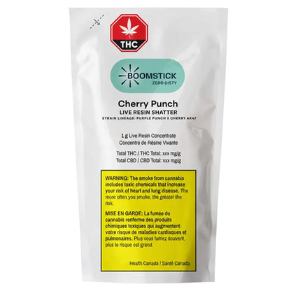 Boomstick 1 g Cherry Punch Live Resin Shatter Concentrates