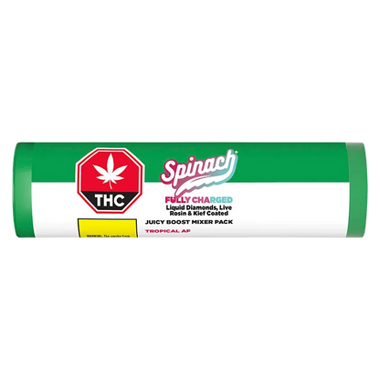 Spinach Fully Charged 1.5 g Juicy Boost Mixer Pack Infused PR 3 x 0.5 g Pre-Rolls