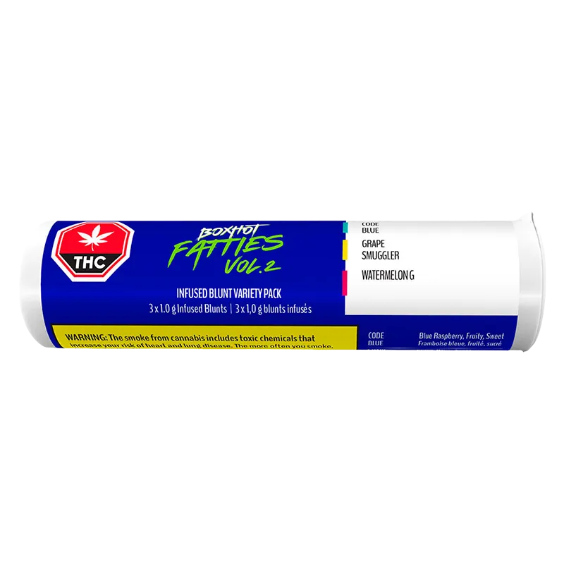 Boxhot 3 g Fatties Vol.2 Infused Blunt PR 3 x 1 g Pre-Rolls