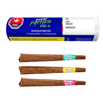 Boxhot 3 g Fatties Vol.2 Infused Blunt PR 3 x 1 g Pre-Rolls