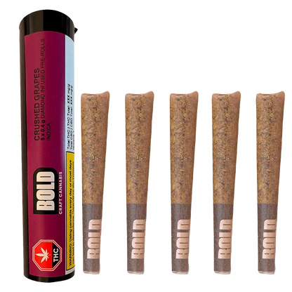 BOLD 2 g Crushed Grapes Infused PR 5 x 0.4 g Pre-Rolls