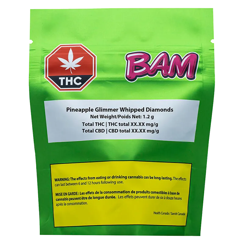 Bam 1 g Pineapple Glimmer Whipped Diamonds Concentrates
