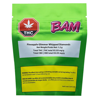 Bam 1 g Pineapple Glimmer Whipped Diamonds Concentrates