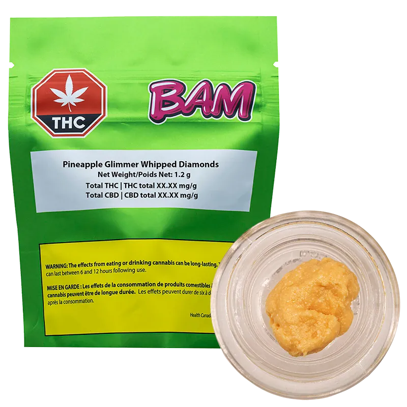 Bam 1 g Pineapple Glimmer Whipped Diamonds Concentrates
