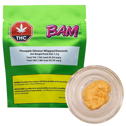 Bam 1 g Pineapple Glimmer Whipped Diamonds Concentrates