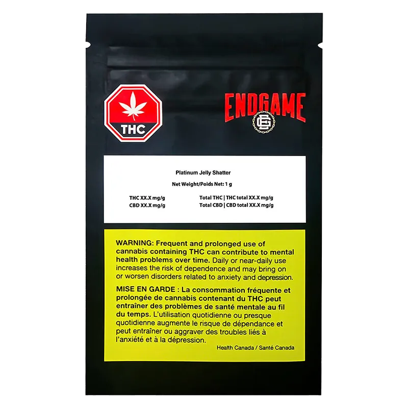 Endgame 1 g Platinum Jelly Shatter Concentrates