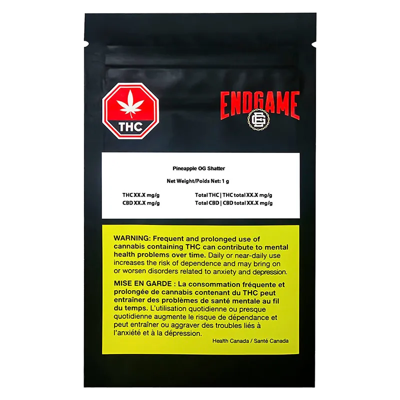 Endgame 1 g Pineapple OG Shatter Concentrates