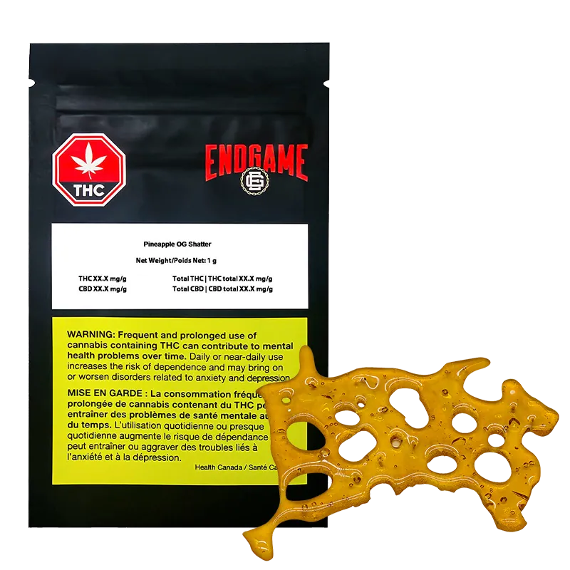 Endgame 1 g Pineapple OG Shatter Concentrates