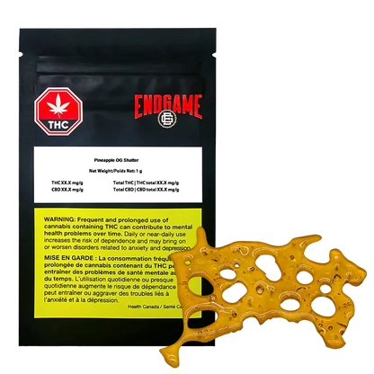 Endgame 1 g Pineapple OG Shatter Concentrates